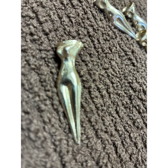 Unbranded Other - Vintage GOLF TEES NUDE NAKED LADY GAG GIFT NOVELTY METAL Goldtone 4
